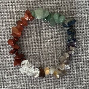 Chakra Gemstone Chip Stretch Bracelet | Healing Crystals